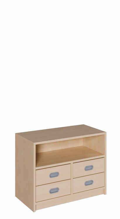 K Schrank 60 cm, 4 Schübe/Regal, 2 Breiten